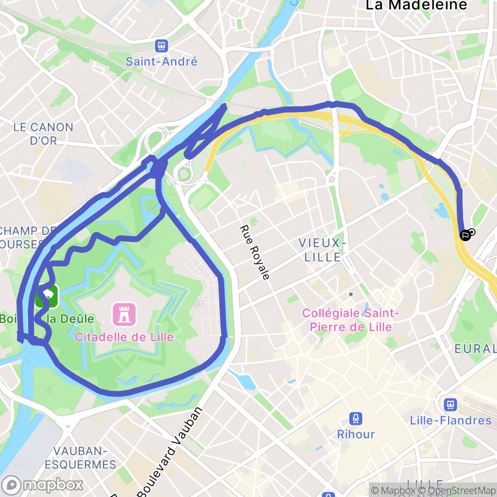 La Madeleine : carte du parcours de randonnée - France