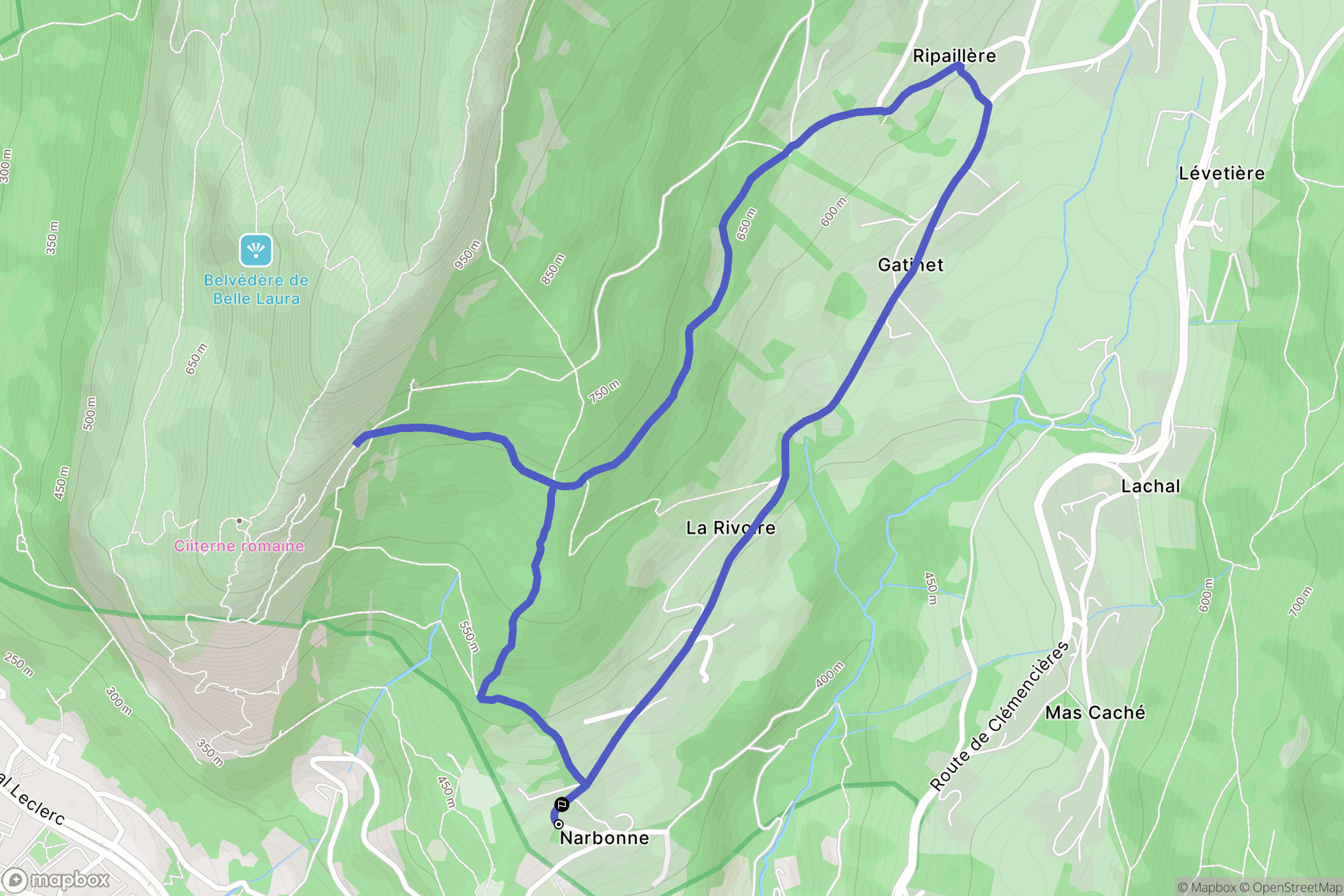 Saint-Martin-le-Vinoux : carte du parcours de randonnée - France