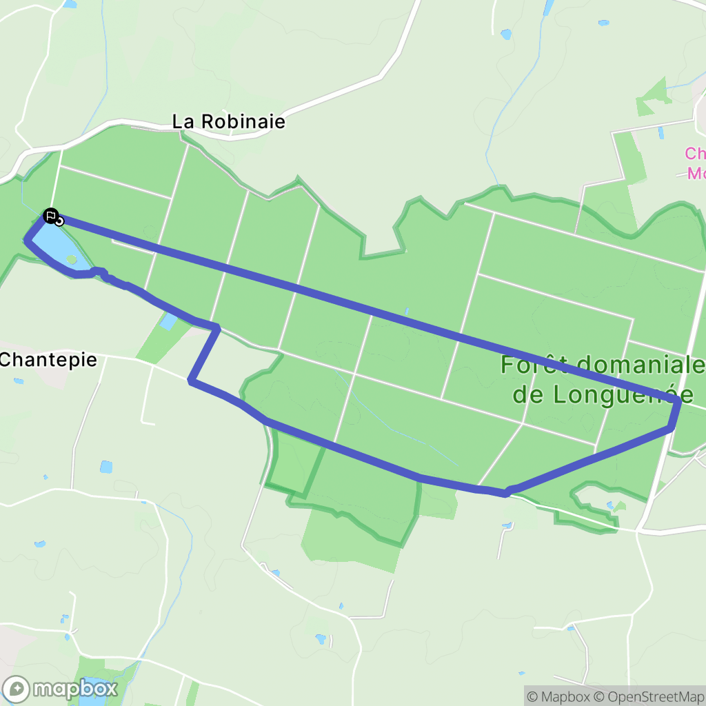 Erdre-en-Anjou : carte du parcours de randonnée - France