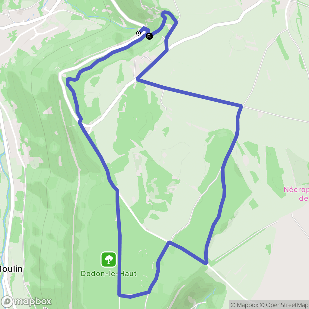 Conliège : carte du parcours de randonnée - France
