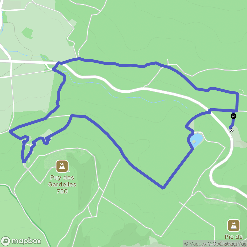 Sallèdes : carte du parcours de randonnée - France