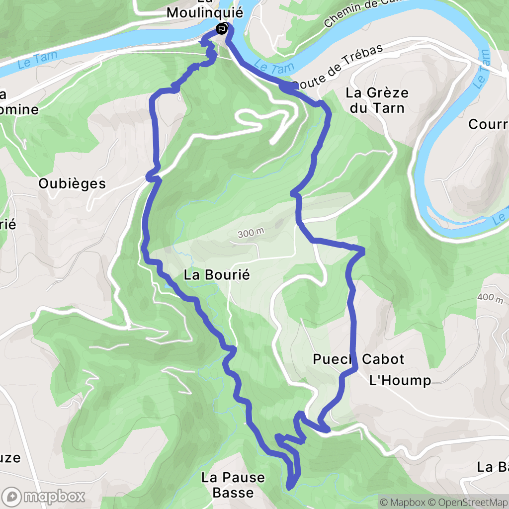 Ambialet : carte du parcours de randonnée - France
