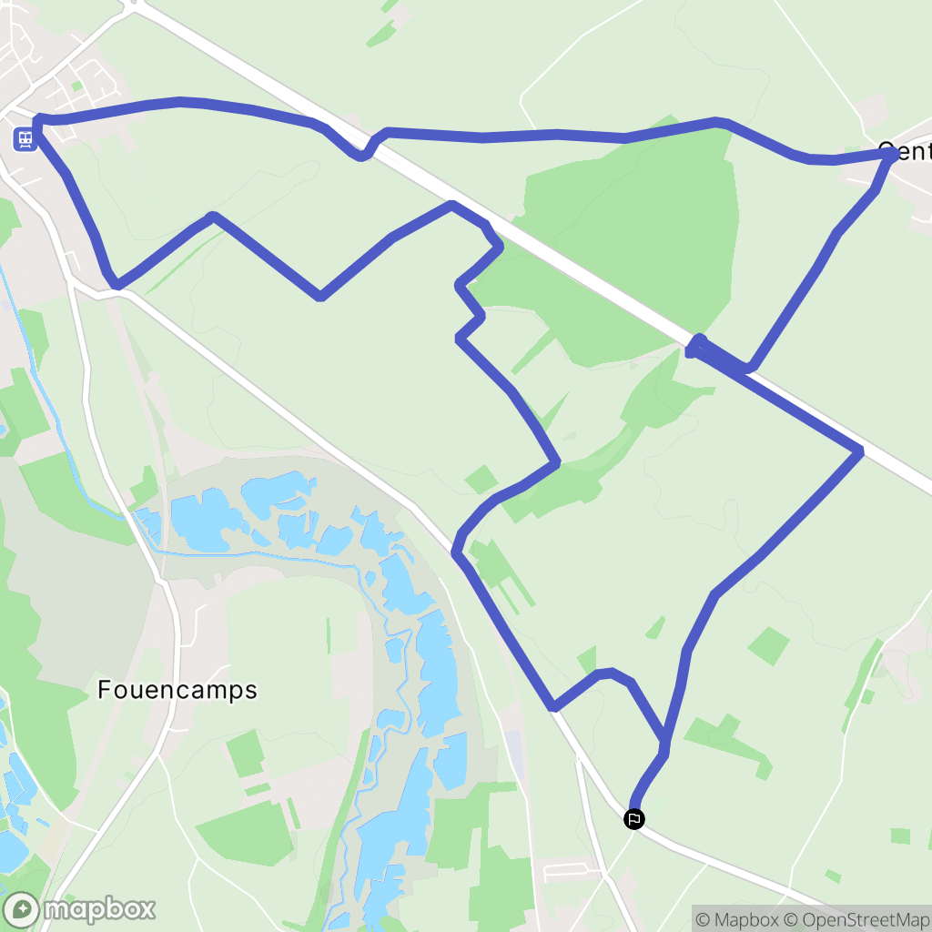Thézy-Glimont : carte du parcours de randonnée - France