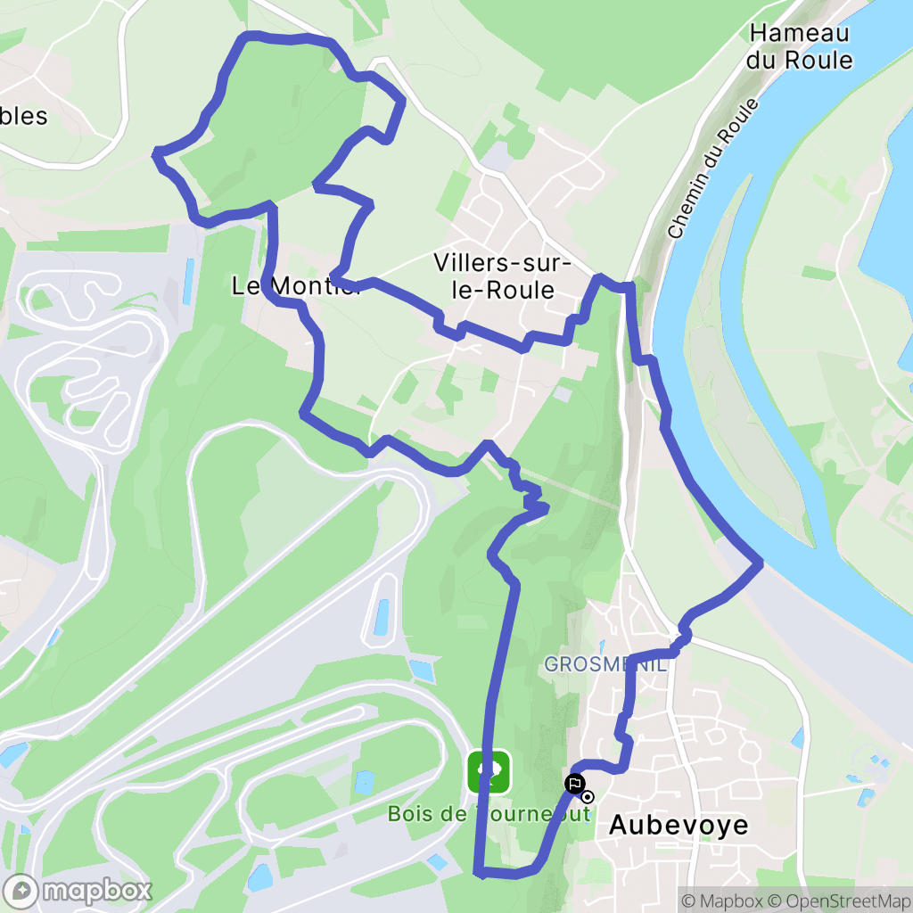 Le Val-d'Hazey : carte du parcours de randonnée - France