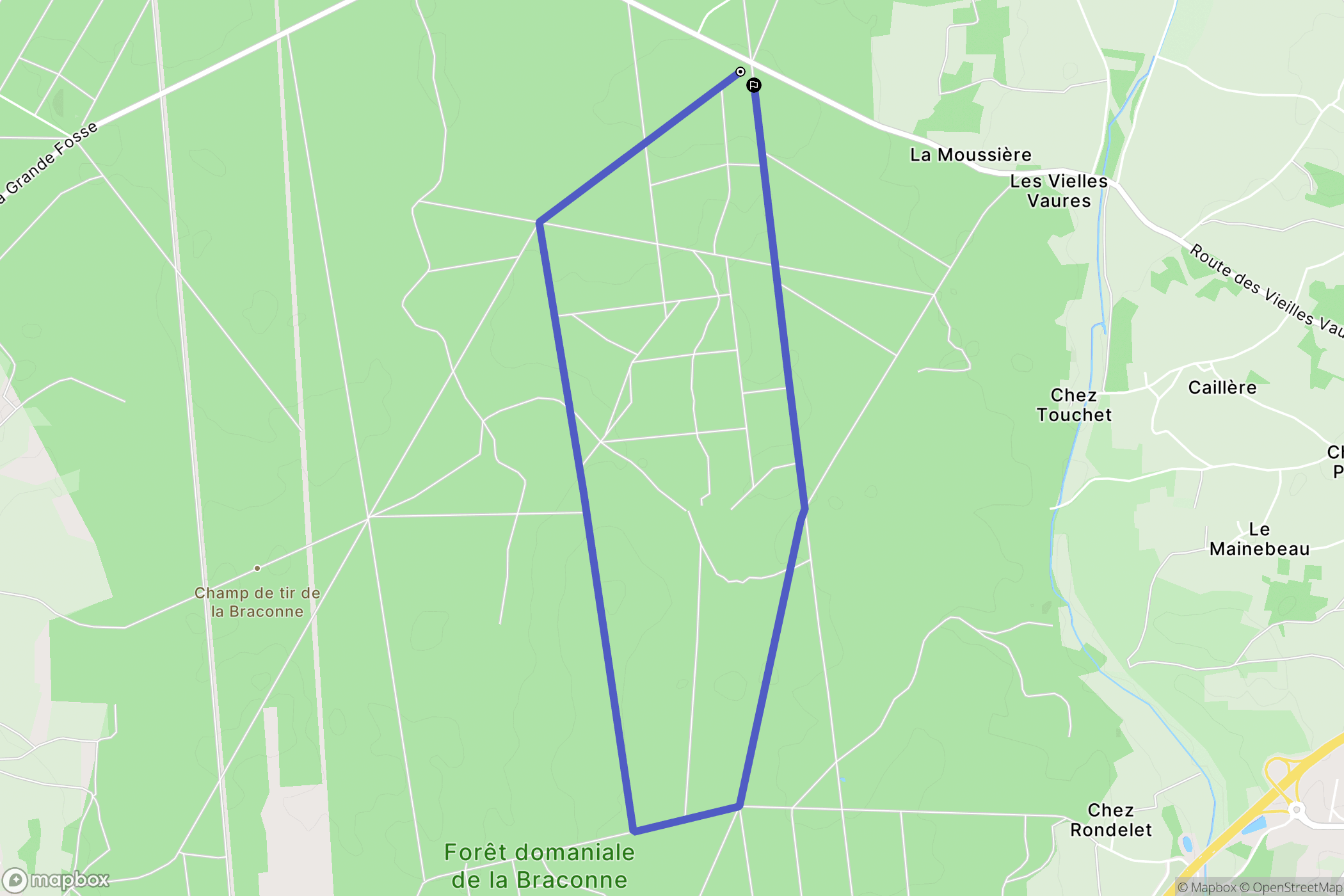 Agris : carte du parcours de randonnée - France