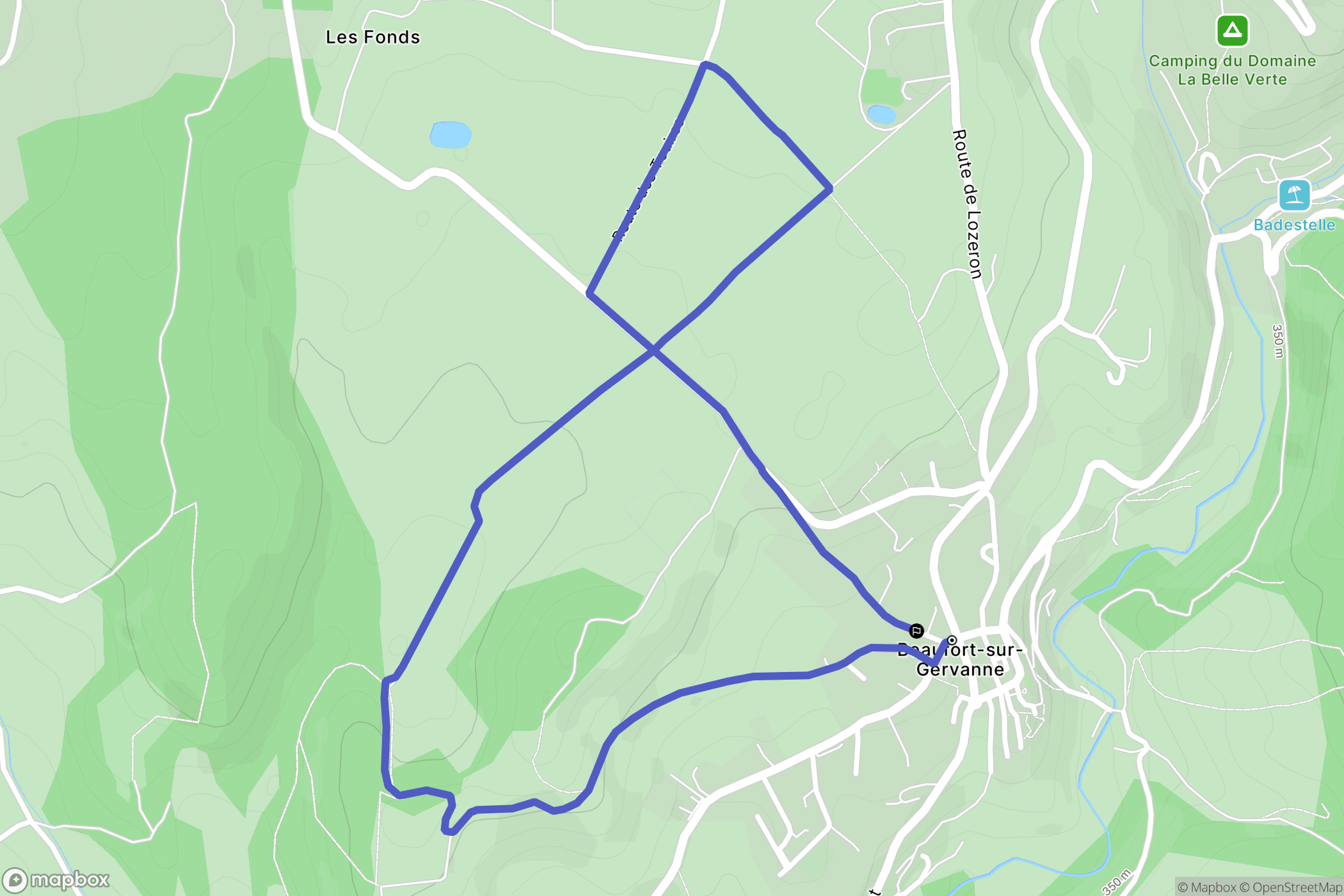 Beaufort-sur-Gervanne : carte du parcours de randonnée - France
