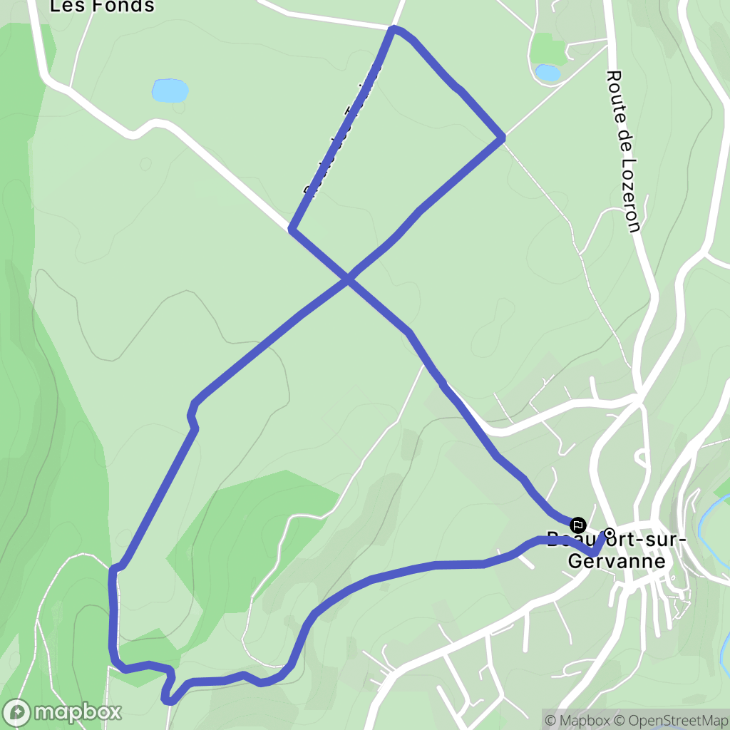 Beaufort-sur-Gervanne : carte du parcours de randonnée - France