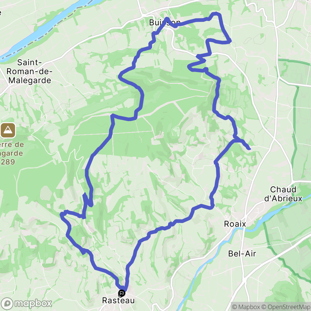 Rasteau : carte du parcours de randonnée - France
