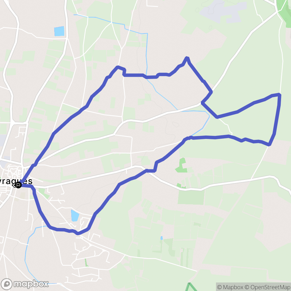 Eyragues : carte du parcours de randonnée - France