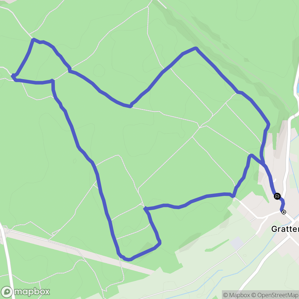 Grattery : carte du parcours de randonnée - France