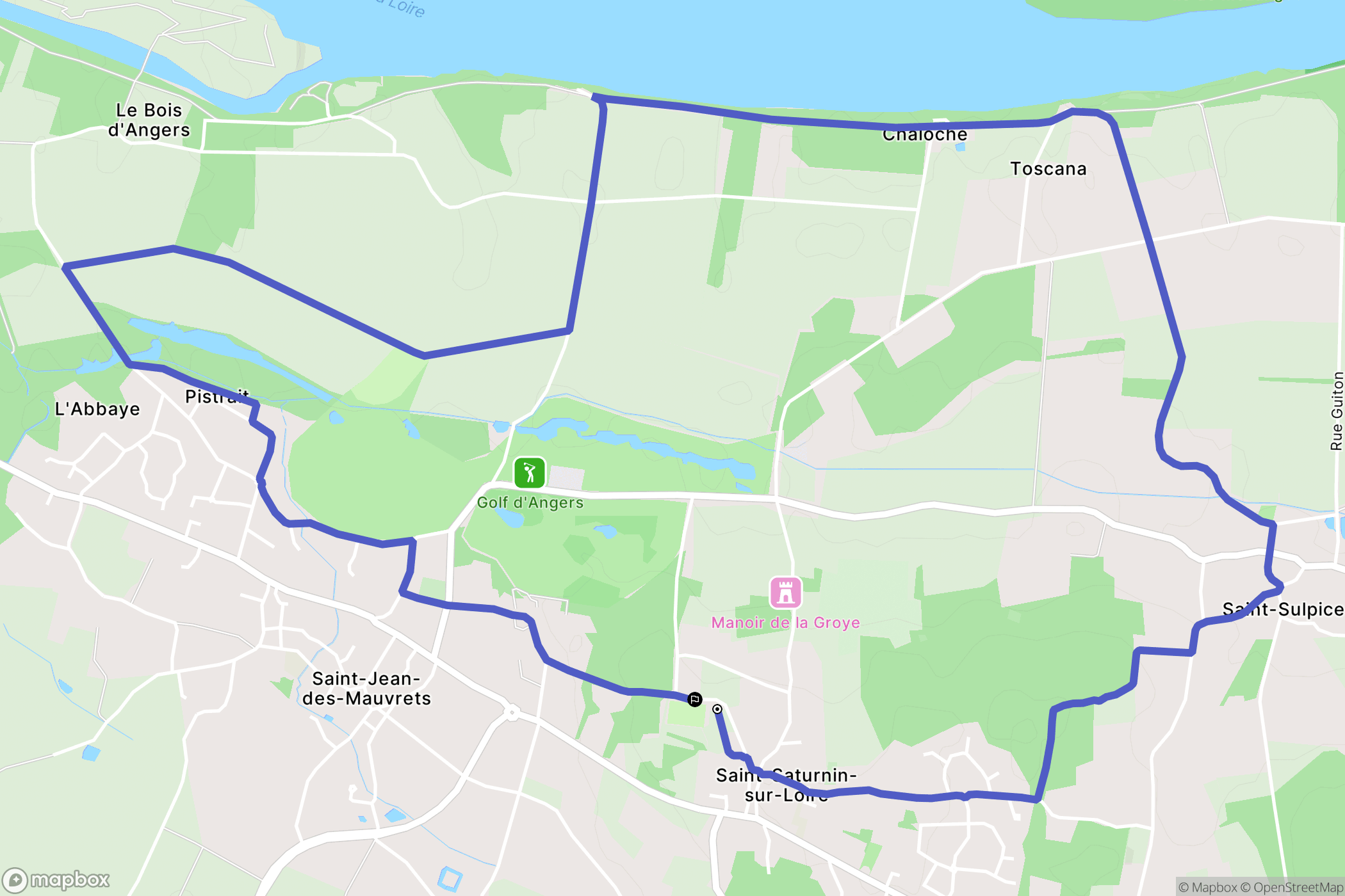 Brissac-Loire-Aubance : carte du parcours de randonnée - France