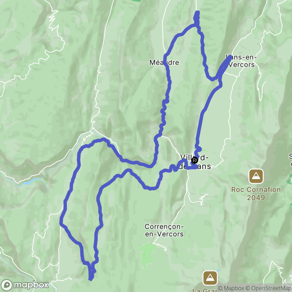 Villard-de-Lans : carte du parcours de randonnée - France
