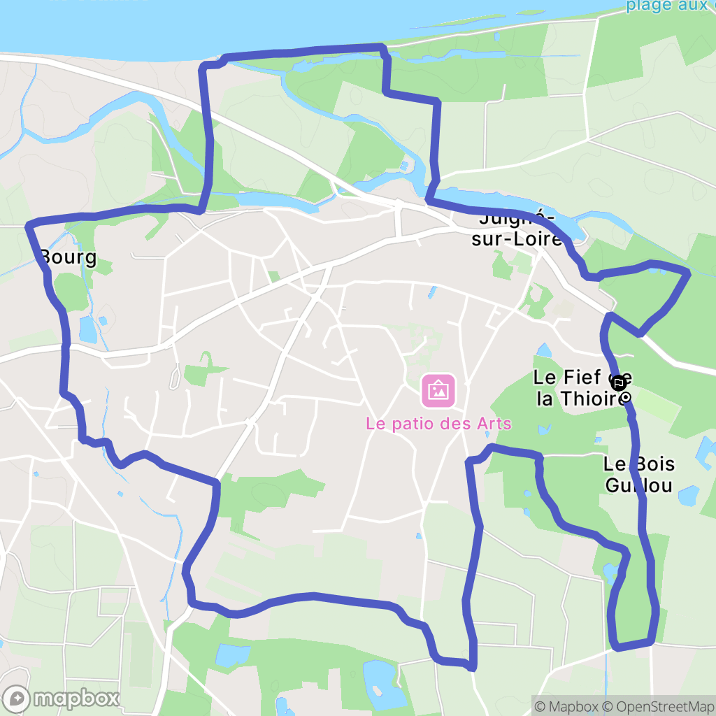 Les Garennes sur Loire : carte du parcours de randonnée - France