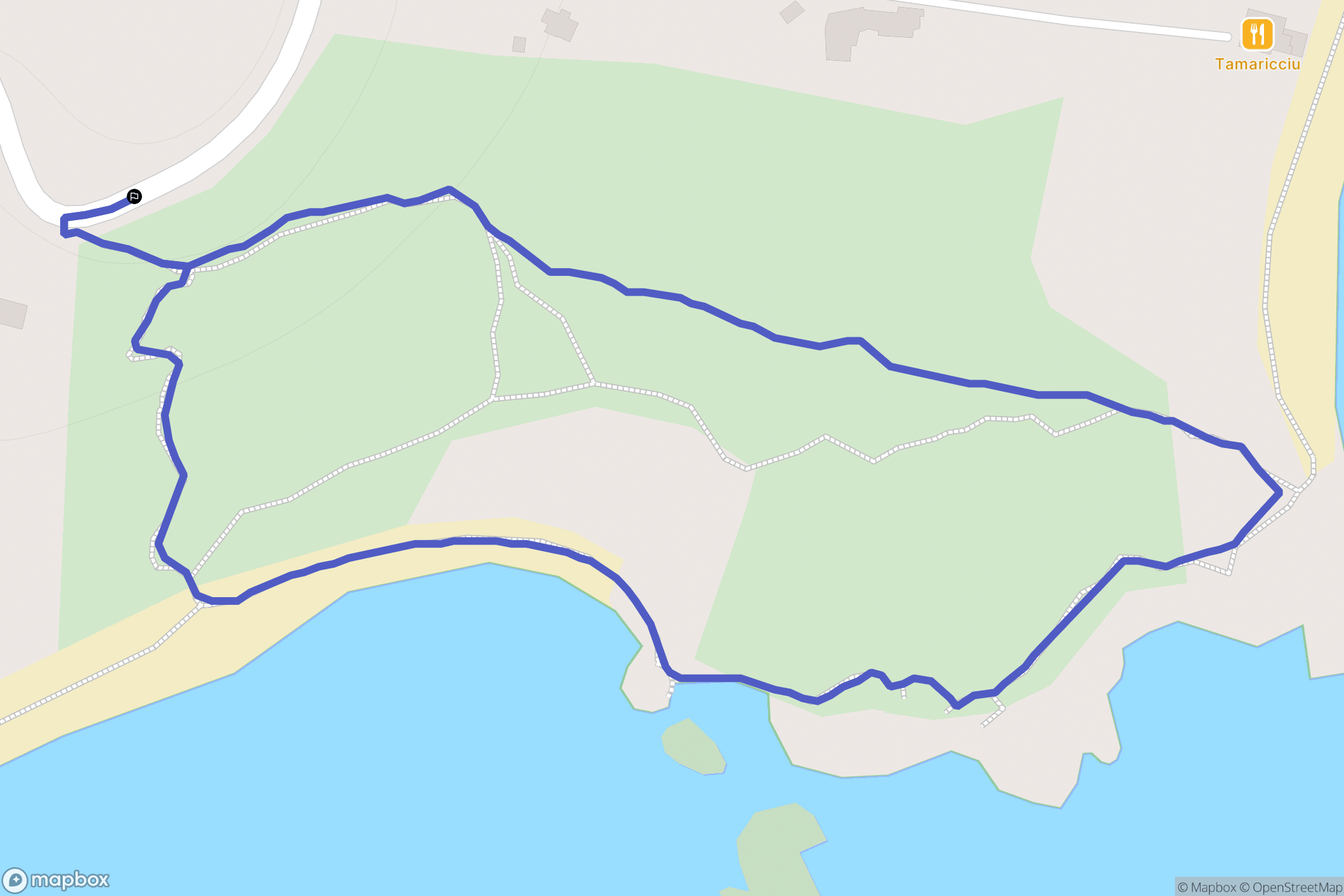 Porto-Vecchio : carte du parcours de randonnée - France