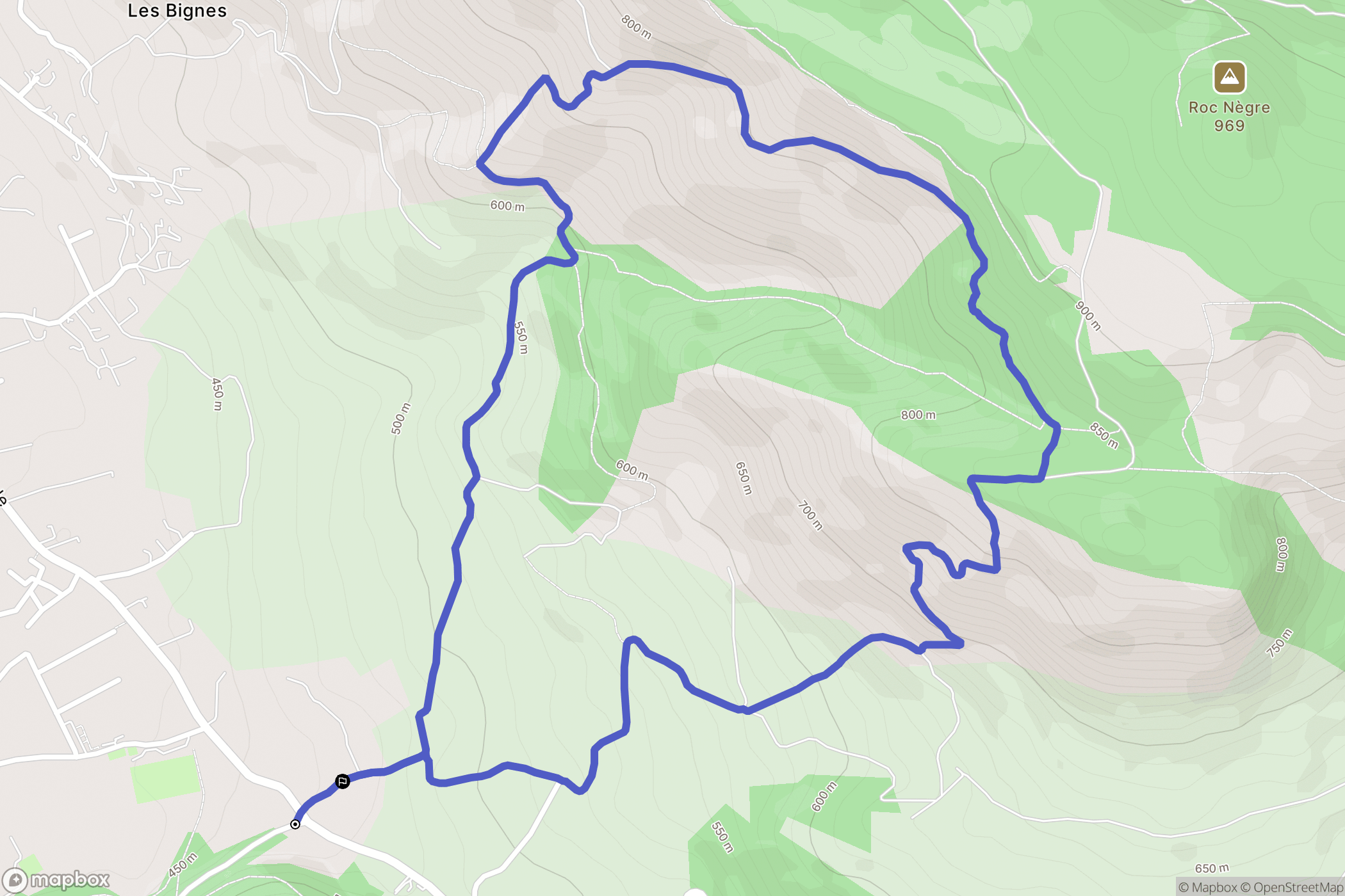 Montgaillard : carte du parcours de randonnée - France