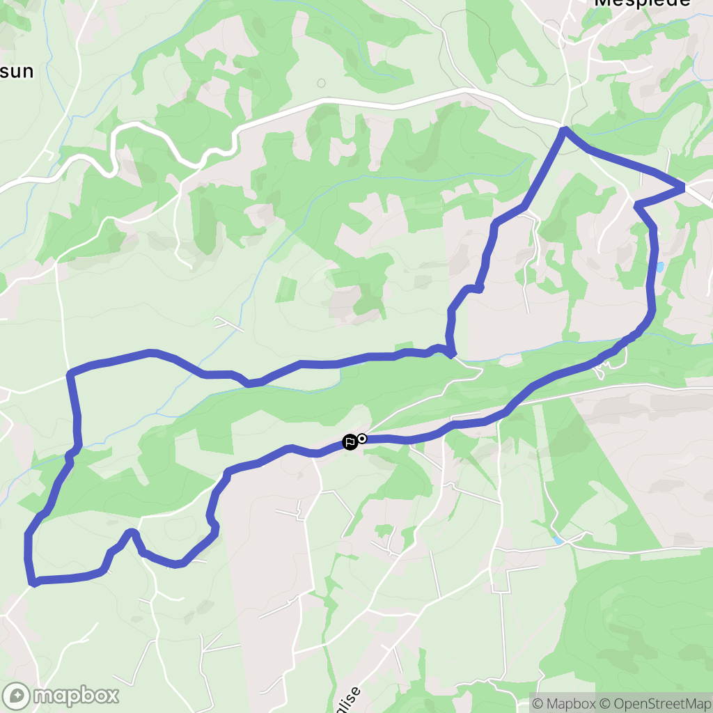 Argagnon : carte du parcours de randonnée - France