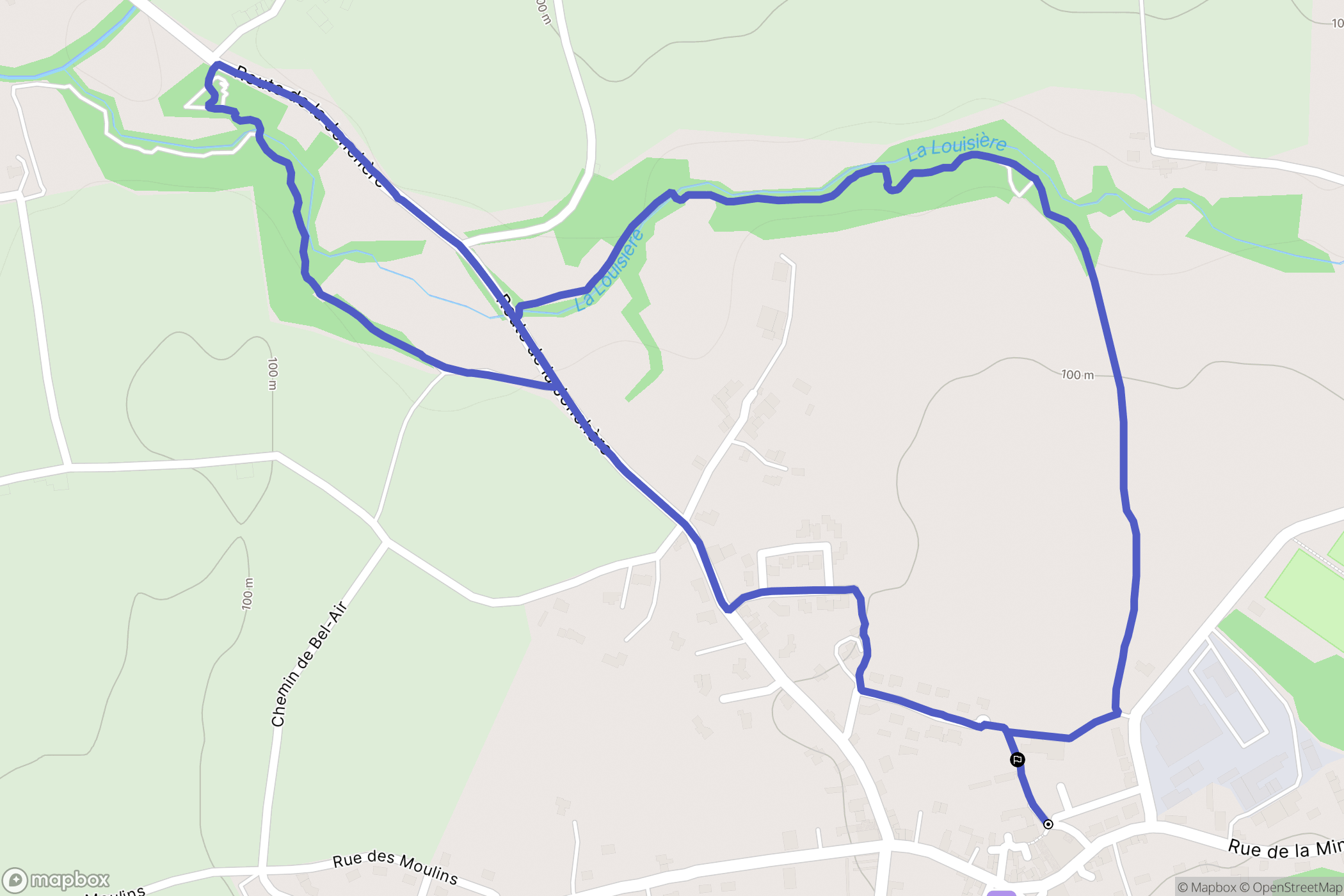 Rochetrejoux : carte du parcours de randonnée - France
