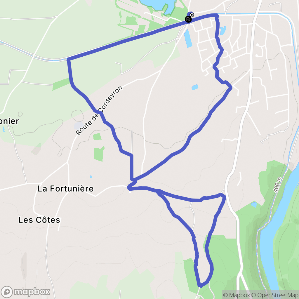 Saint-Just-Saint-Rambert : carte du parcours de randonnée - France