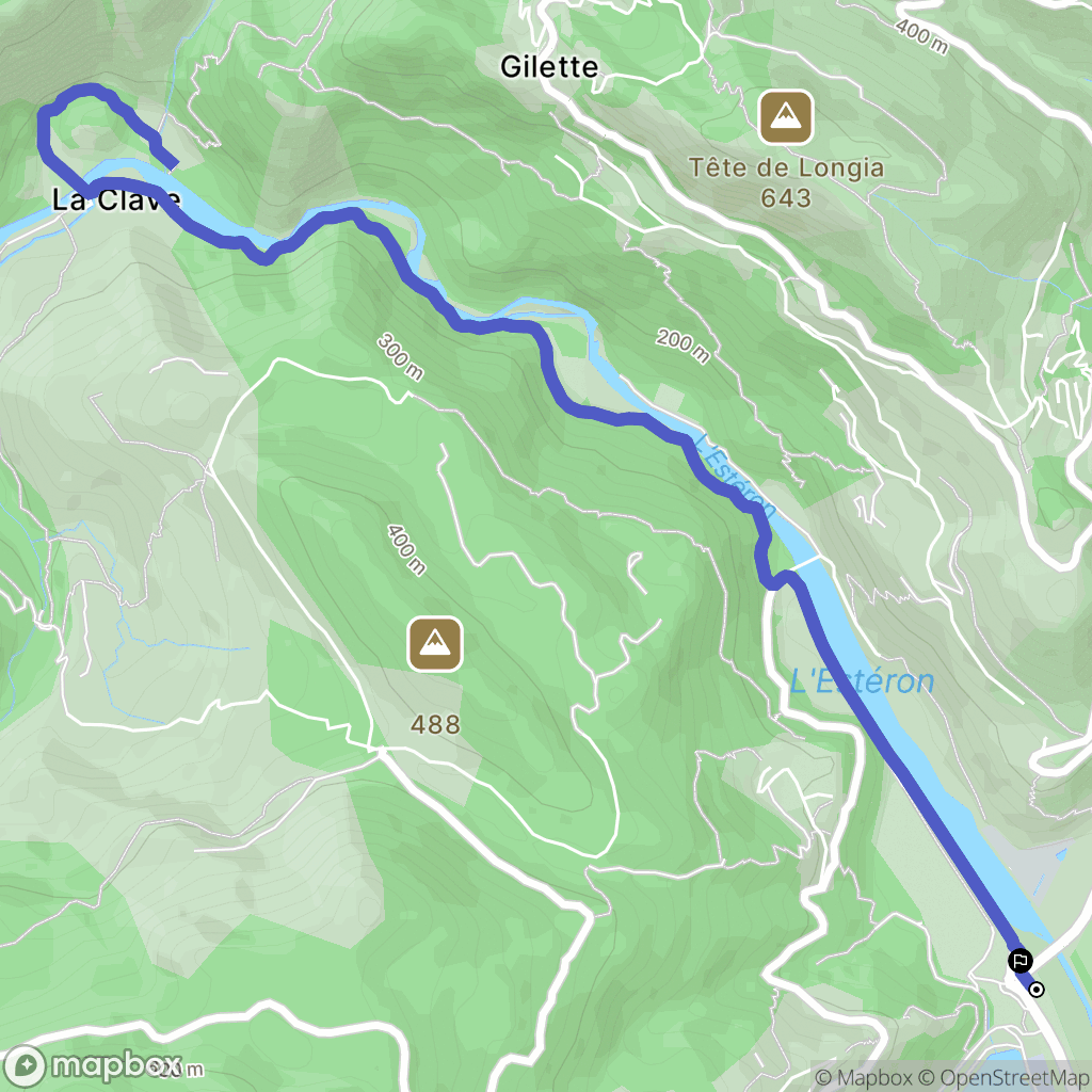 Le Broc : carte du parcours de randonnée - France