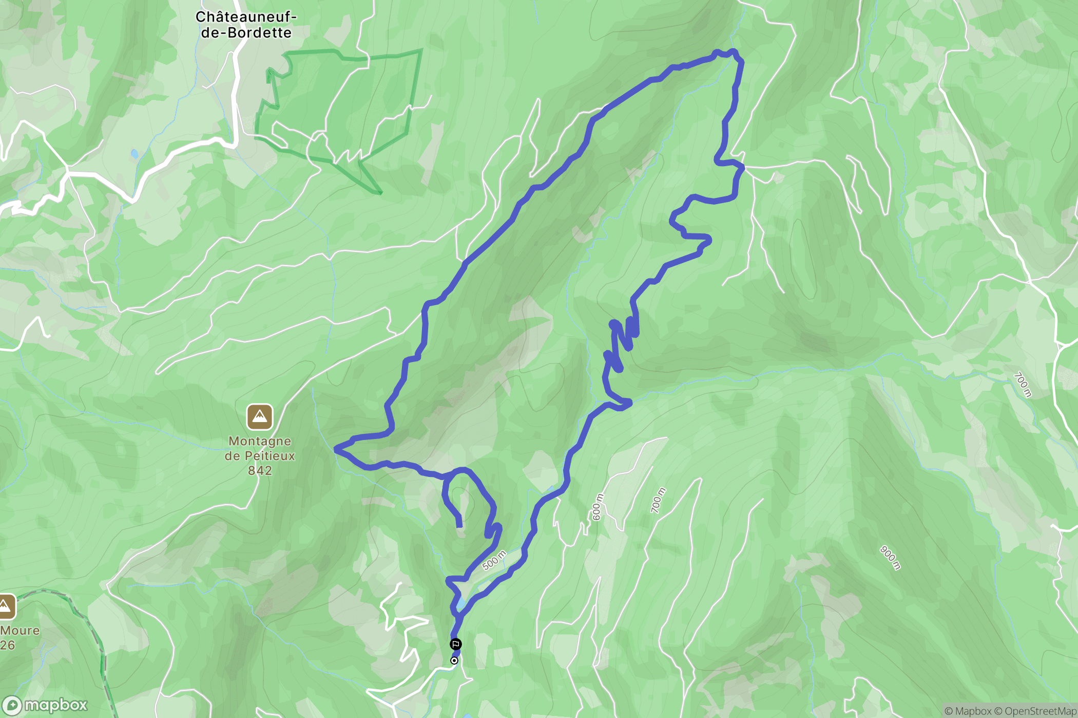 Bénivay-Ollon : carte du parcours de randonnée - France