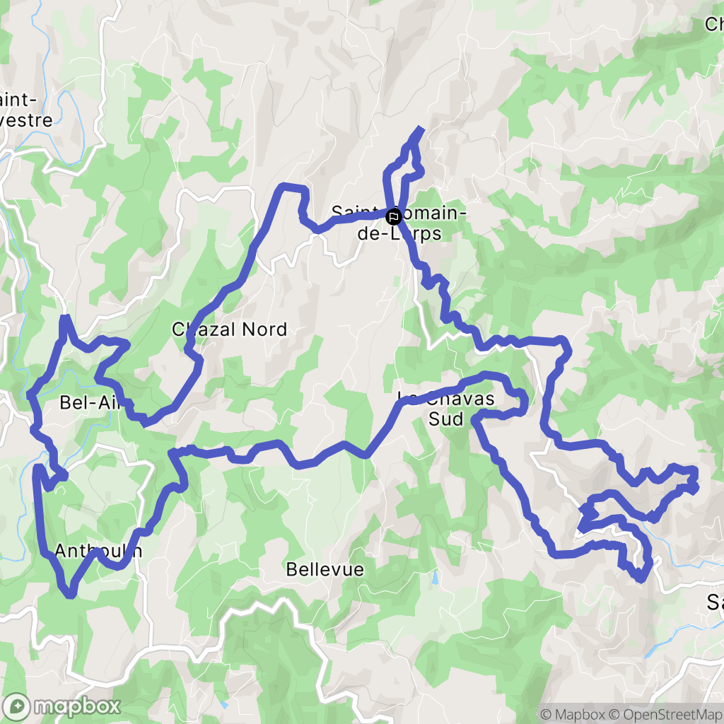 Saint-Romain-de-Lerps : carte du parcours de randonnée - France