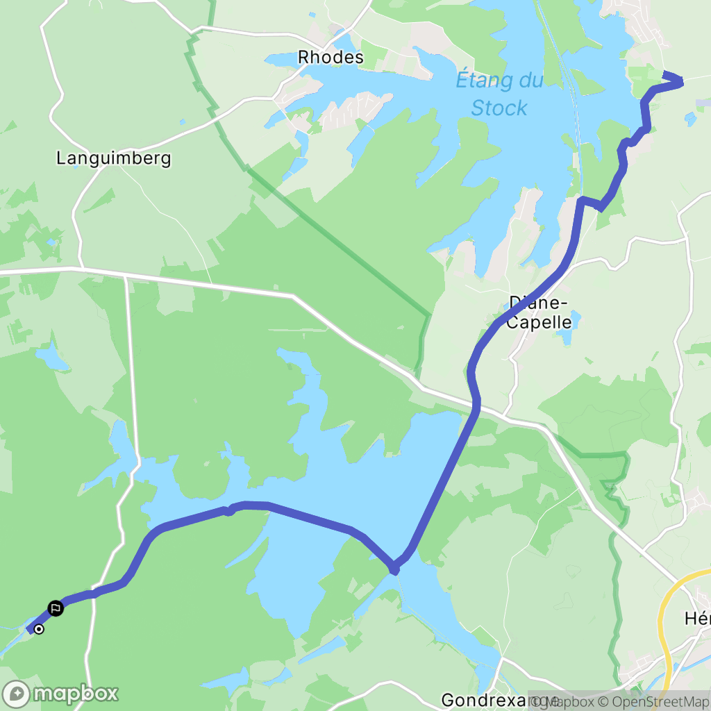 Réchicourt-le-Château : carte du parcours de randonnée - France