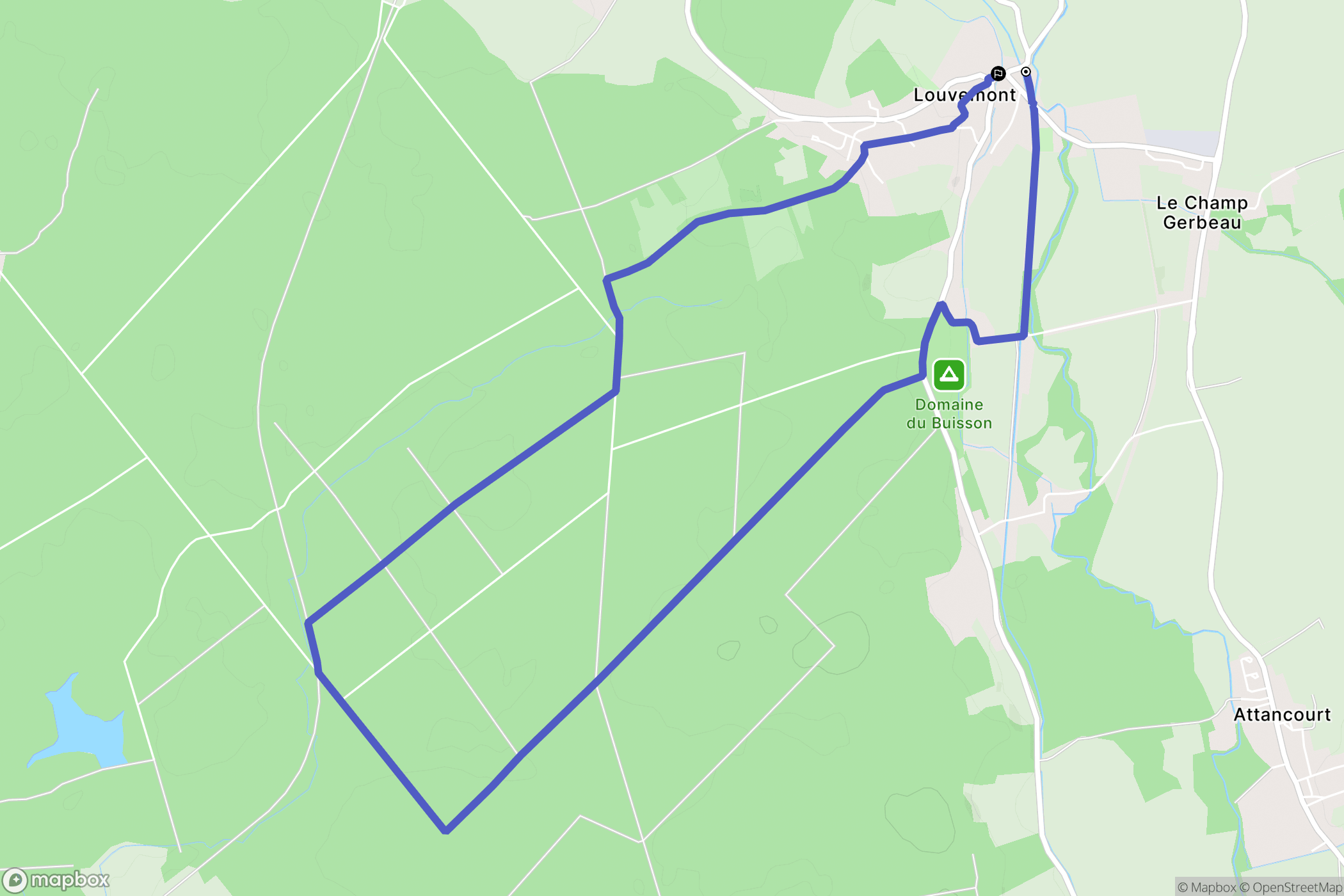 Louvemont : carte du parcours de randonnée - France