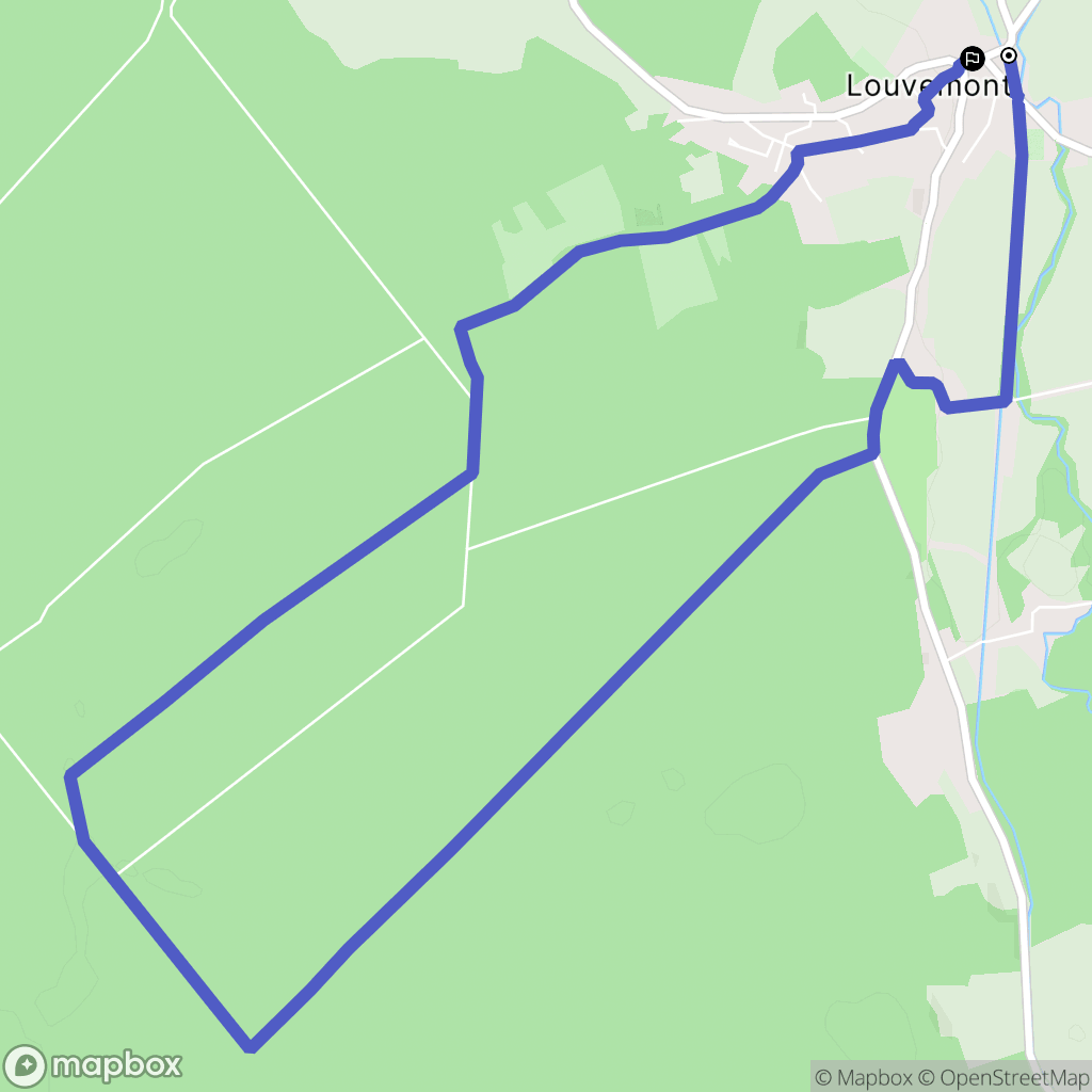 Louvemont : carte du parcours de randonnée - France