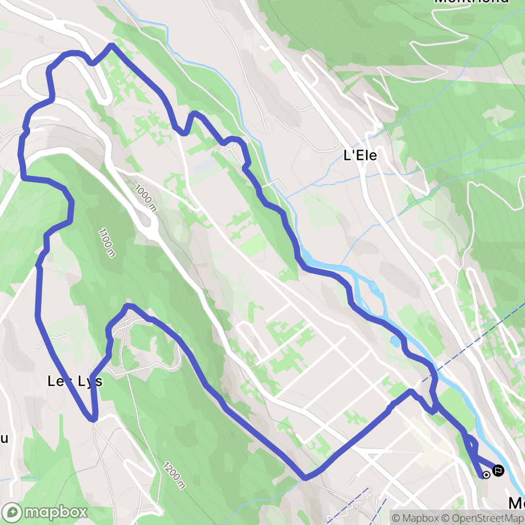 Morzine : carte du parcours de randonnée - France