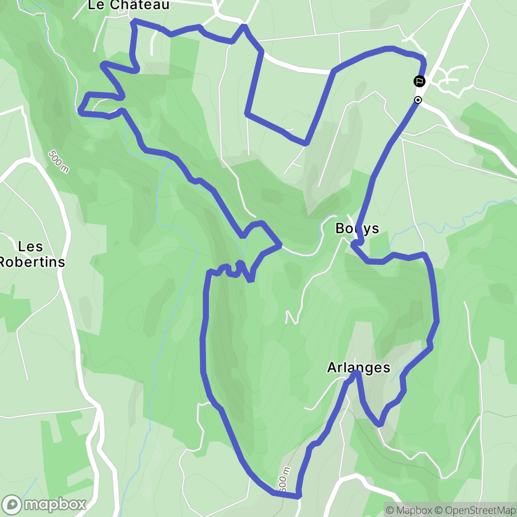 Égliseneuve-prés-Billom : carte du parcours de randonnée - France