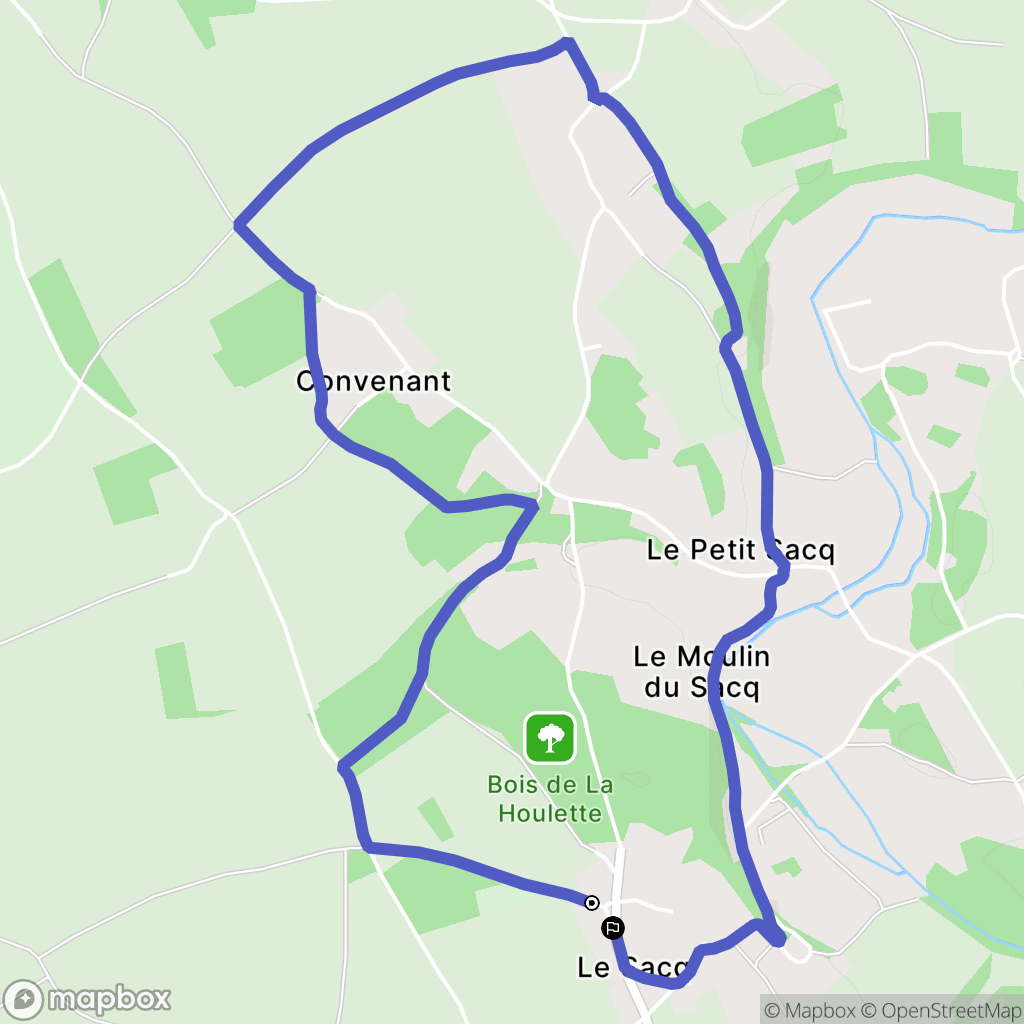 Mesnils-sur-Iton : carte du parcours de randonnée - France
