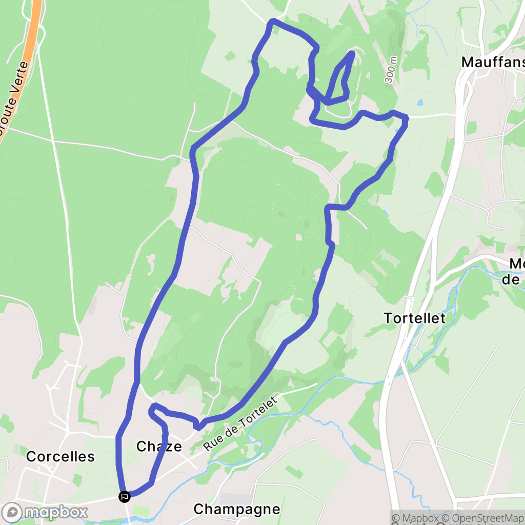 Arlay : carte du parcours de randonnée - France