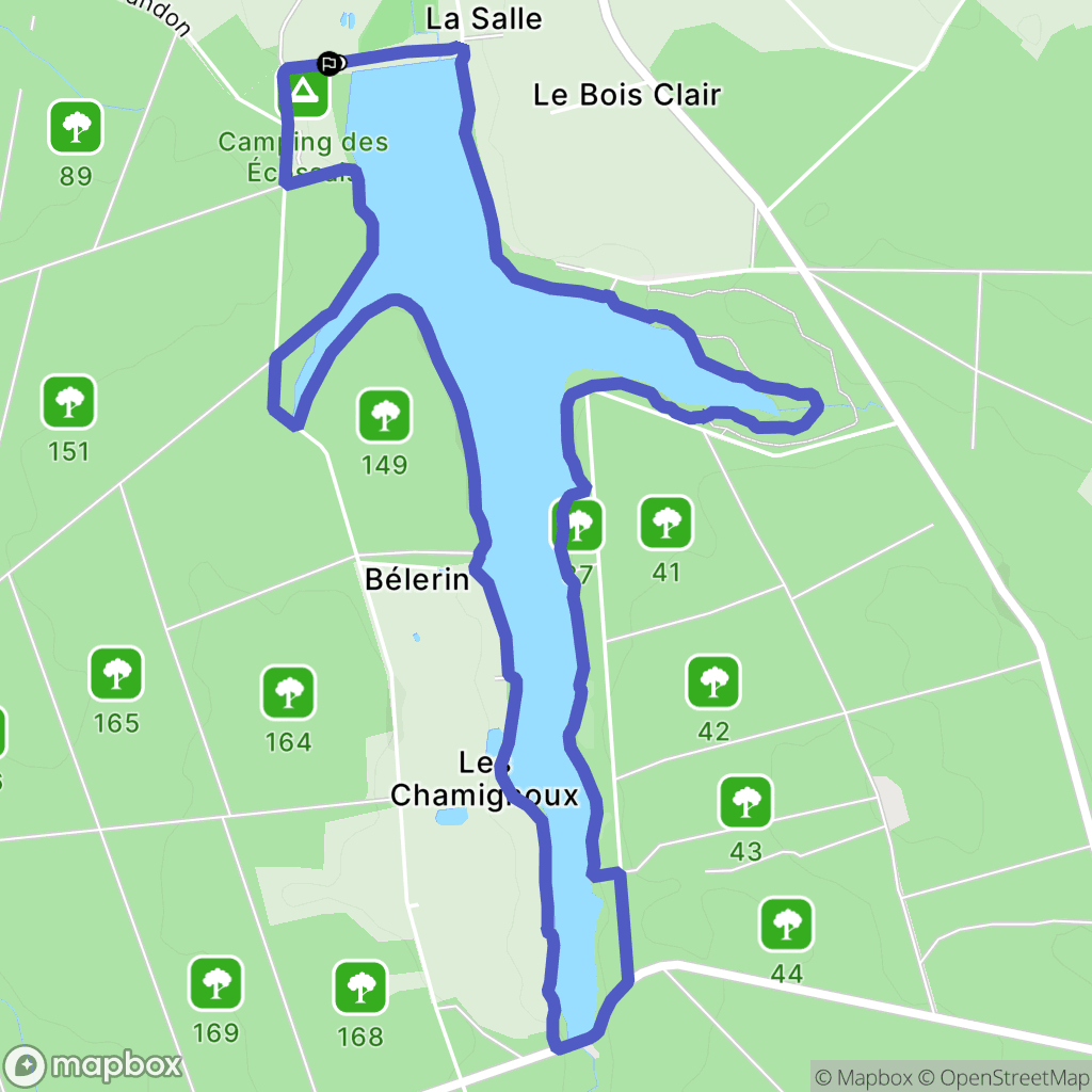 Isle-et-Bardais : carte du parcours de randonnée - France