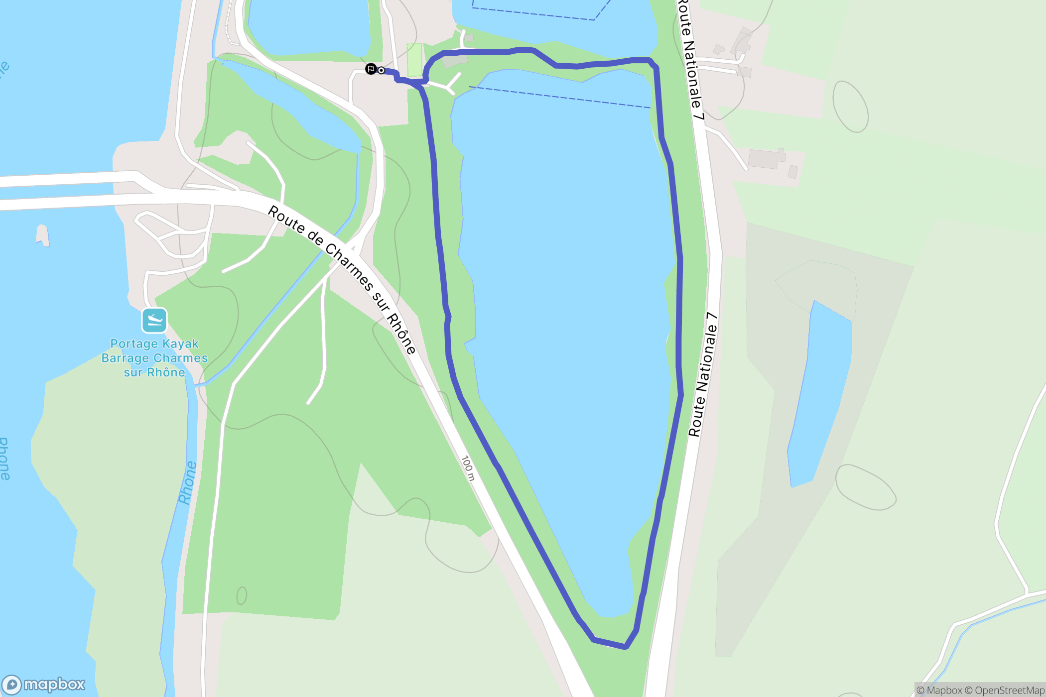 Étoile-sur-Rhône : carte du parcours de randonnée - France