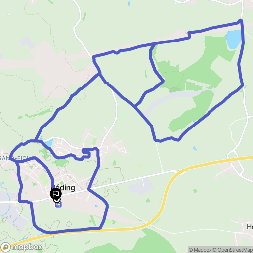 Réding : carte du parcours de randonnée - France