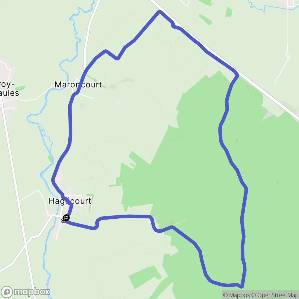 Hagécourt : carte du parcours de randonnée - France