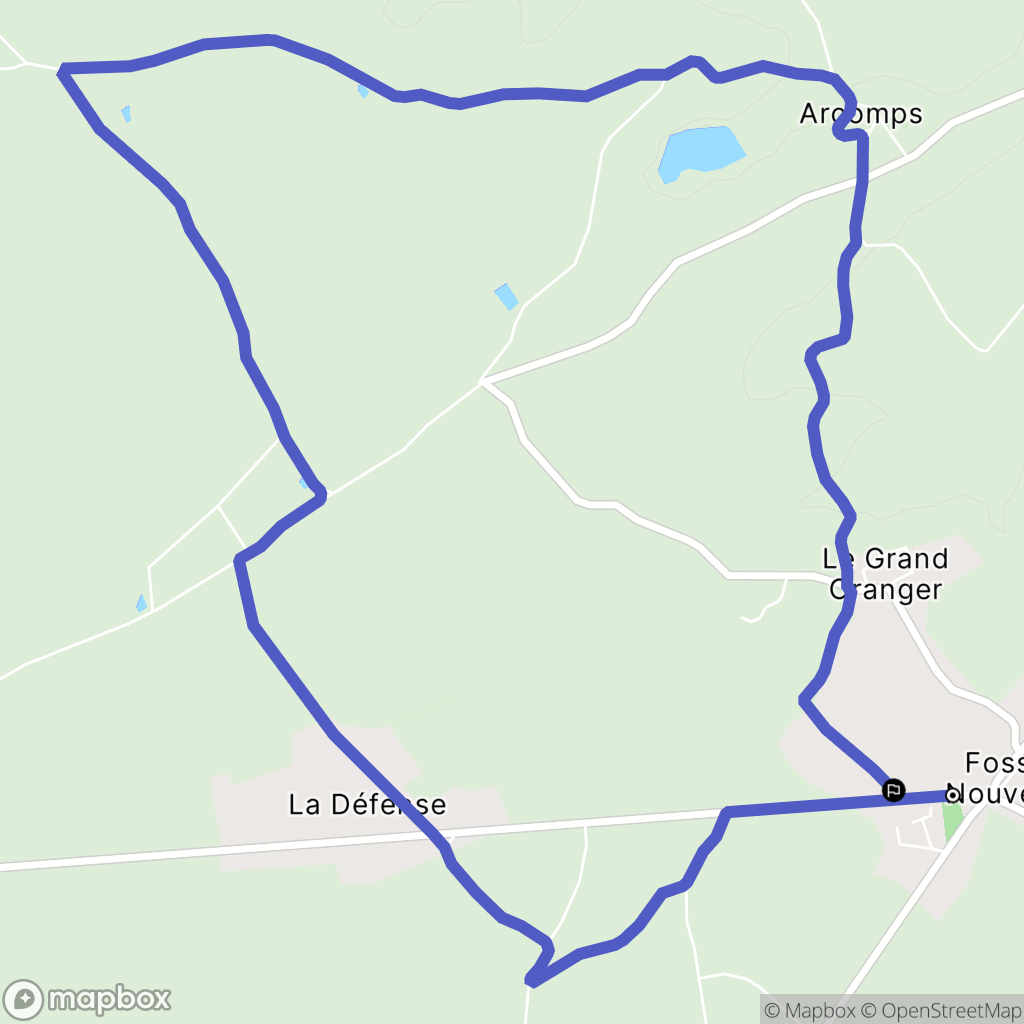 Arcomps : carte du parcours de randonnée - France