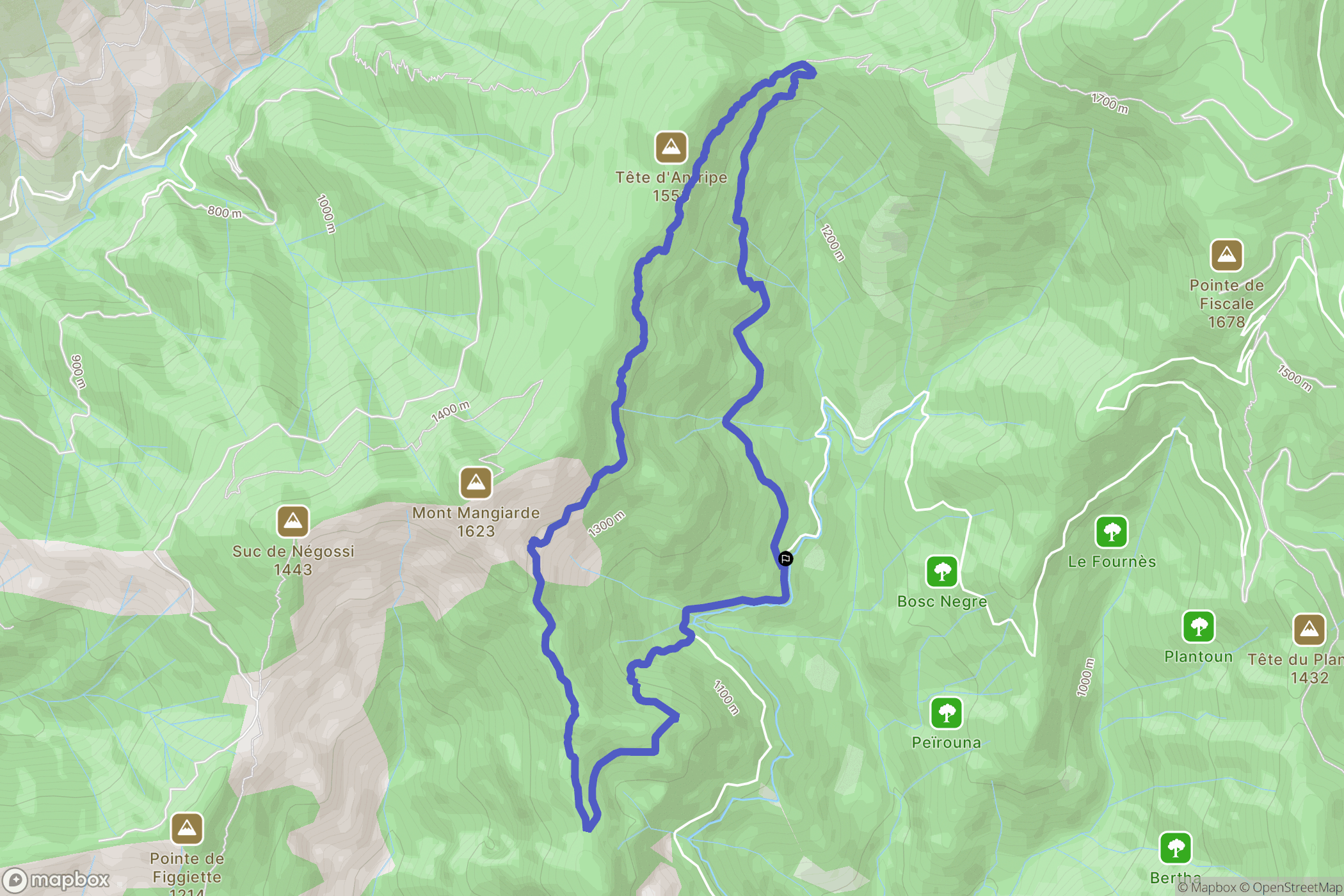 La Tour : carte du parcours de randonnée - France