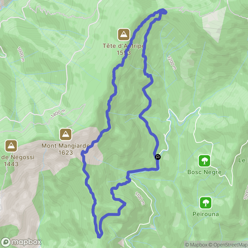 La Tour : carte du parcours de randonnée - France
