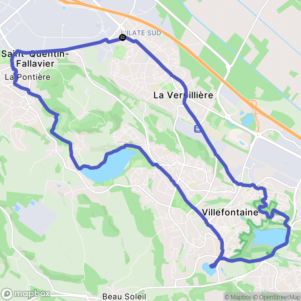 La Verpillière : carte du parcours de randonnée - France