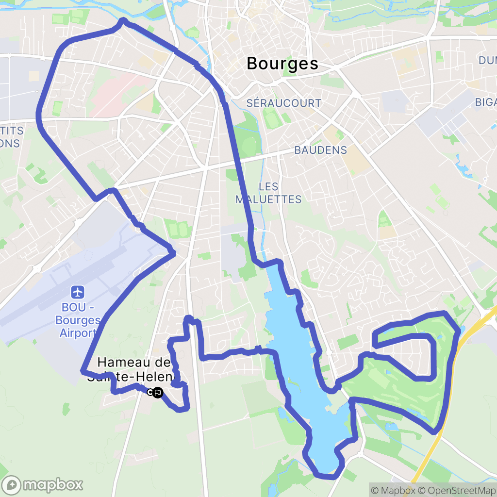 Trouy : carte du parcours de randonnée - France