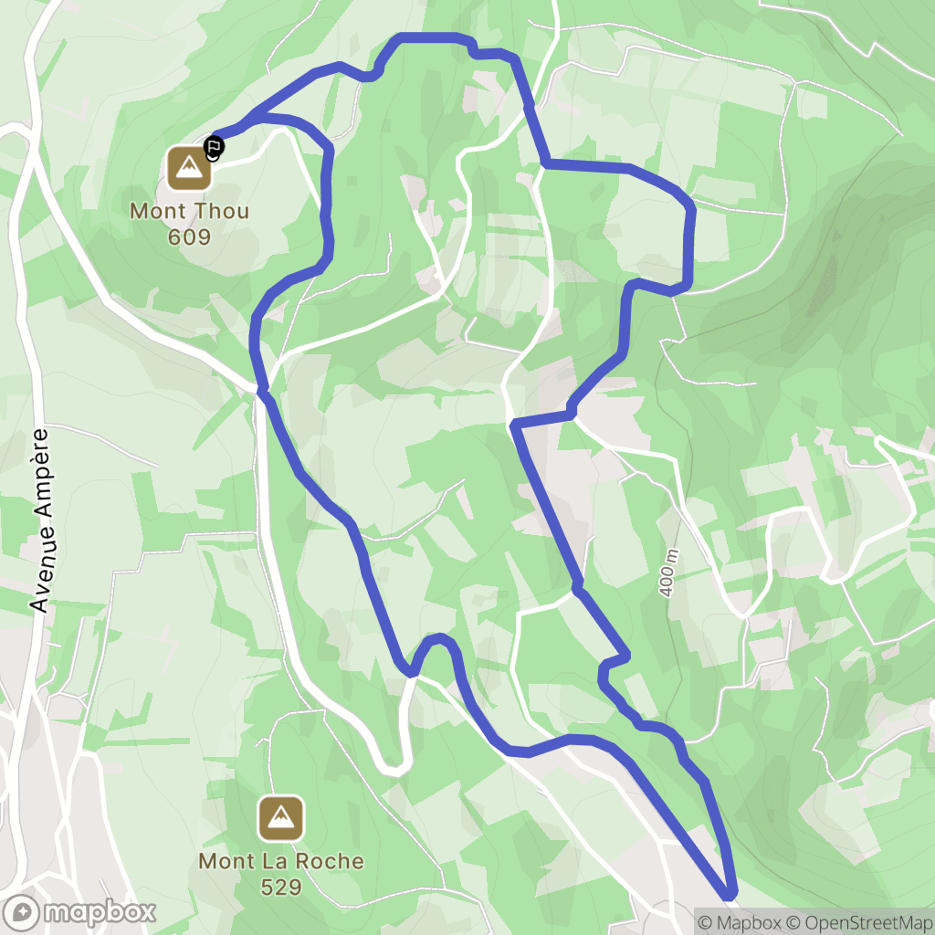 Saint-Cyr-au-Mont-d'Or : carte du parcours de randonnée - France