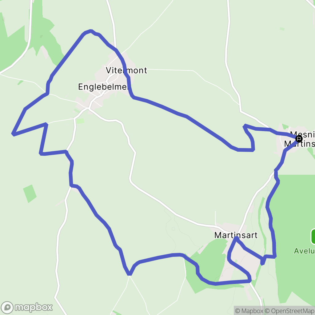 Mesnil-Martinsart : carte du parcours de randonnée - France