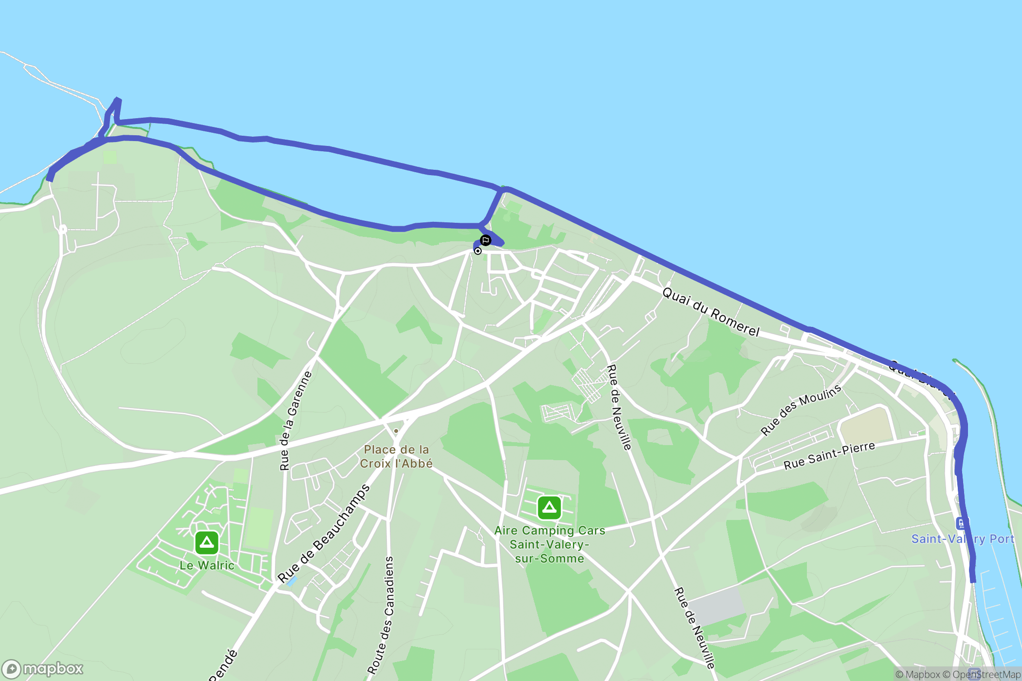 Saint-Valery-sur-Somme : carte du parcours de randonnée - France