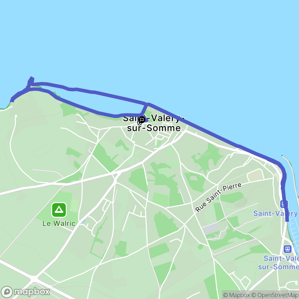 Saint-Valery-sur-Somme : carte du parcours de randonnée - France