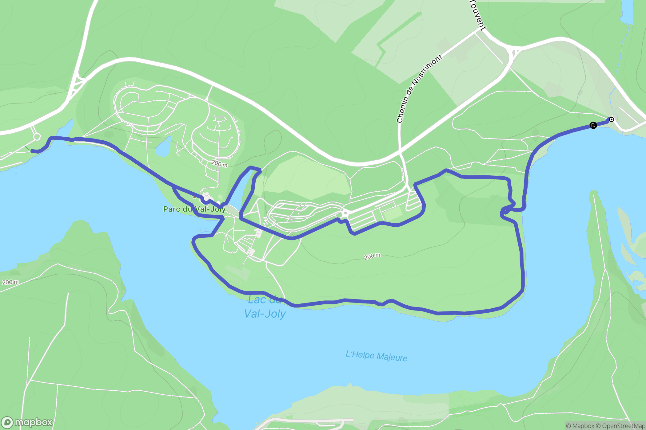 Eppe-Sauvage : carte du parcours de randonnée - France