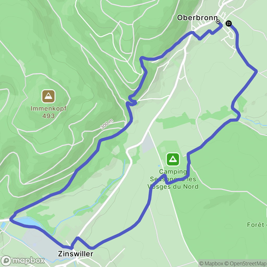 Oberbronn : carte du parcours de randonnée - France