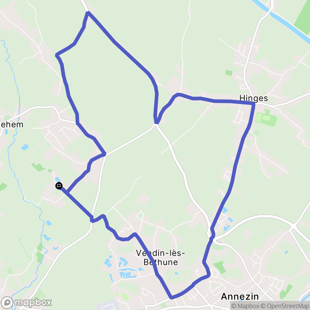 Gonnehem : carte du parcours de randonnée - France