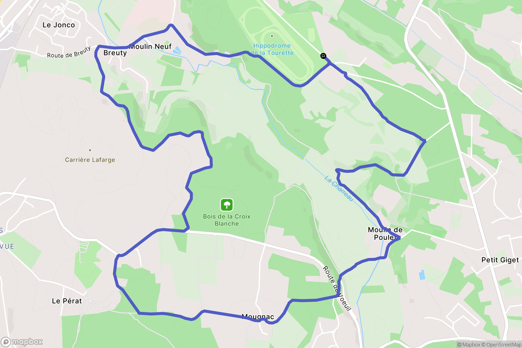 La Couronne : carte du parcours de randonnée - France