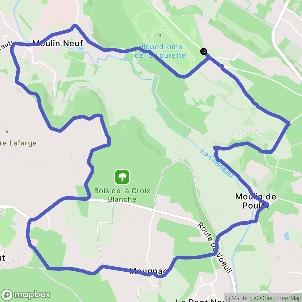 La Couronne : carte du parcours de randonnée - France